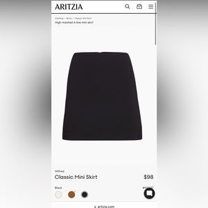 Aritzia Wilfred Classic Mini Skirt